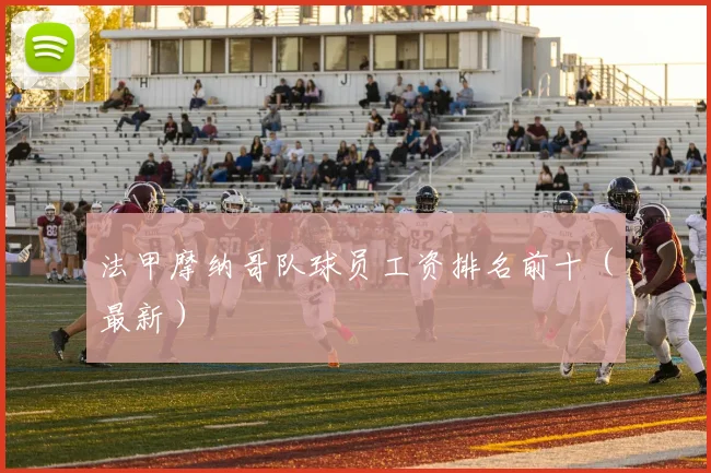 法甲摩纳哥队球员工资排名前十（最新）